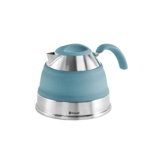 Bouilloire pliable OUTWELL silicone camping-car, van, fourgon aménagé et bateau | couleur bleu clair