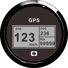 OSCULATI Speedomètre de bateau à moteur GPS affichage numérique | noir