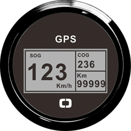 OSCULATI Speedomètre de bateau à moteur GPS affichage numérique | noir