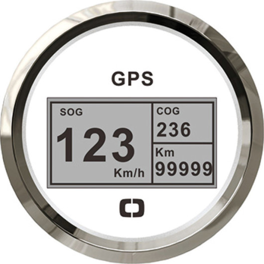 OSCULATI Speedomètre de bateau à moteur GPS affichage numérique | blanc