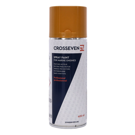 Peinture aérosol Crosseven pour moteur Caterpillar | Laque & peinture jaune