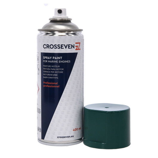Peinture aérosol Crosseven pour moteur Volvo | Laque & peinture | Vert Aquamatic | Bouchon Ouvert