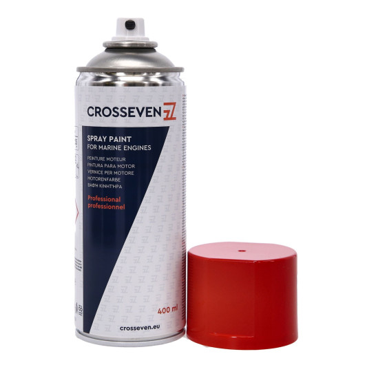 Peinture aérosol Crosseven pour moteur Volvo | Laque & peinture | Rouge Aquamatic | Bouchon Ouvert