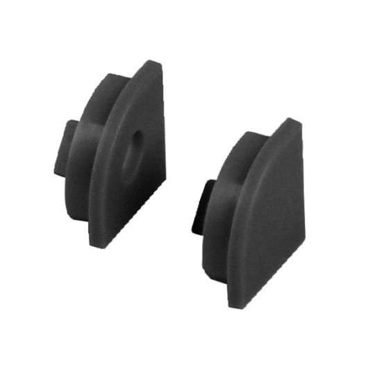 CARBEST embouts de rechangepour rail coudé bande led - coloris noir