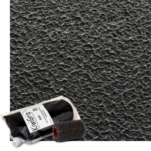 Peinture antidérapante Kiwigrip en poche de 1 Litre | Peinture monocomposante | Teinte noire