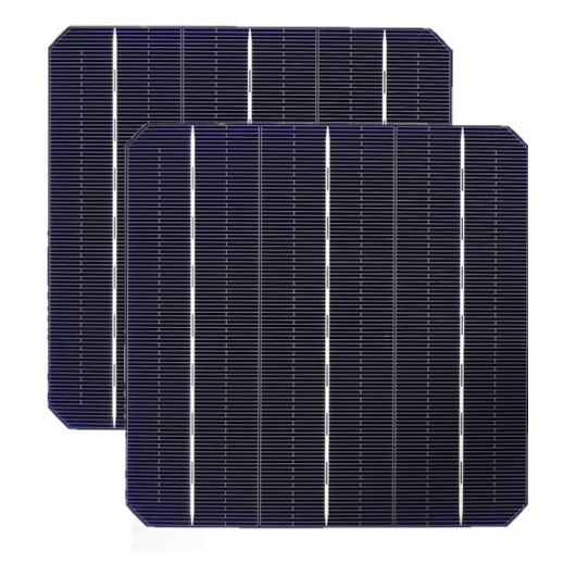 EM Panneau solaire souple PERC Flex 115 W, vu des cellules PERC sans panneau solaire.