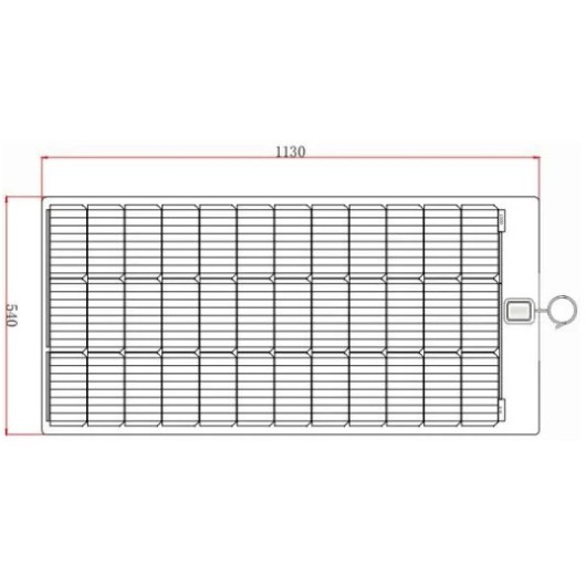 Panneau solaire flexible PERC Flex 115 W | Schéma dimensions