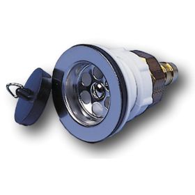 REIMO Bonde ø 48 mm Bonde 48 mm pour bac à douche et évier Reimo | plomberie en van, camping-car, fourgon et bateau | grille inox et raccord laiton
