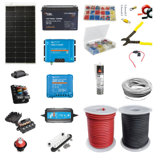 Contenu du colis kit électrique 3 J pour véhicule aménagé