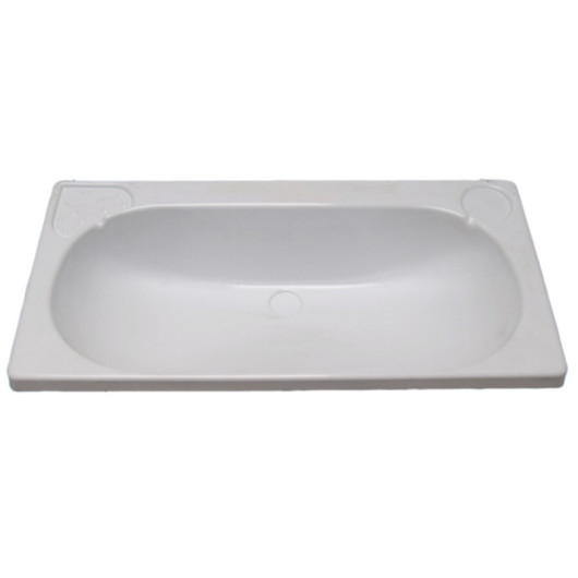 Lavabo Soltherm 650 x 340 mm en PST | aménagement salle de bain camping-car, fourgon et bateau | vie de face