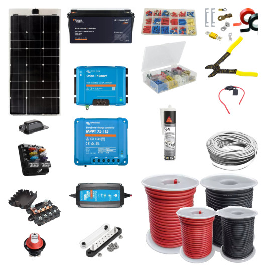 EM / VICTRON Kit installation électrique | autonomie 4 jours | Van aménagé contenu du kit