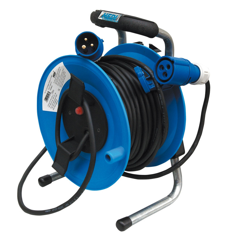Enrouleur De Câble électrique Camping 25 Mètres 3600W - Connecteur P17 - Pour Camping-car, Véhicule De Loisirs - 8