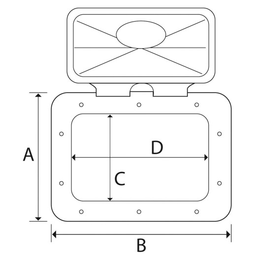 Trappe d'accès Trem Classic étanche sans verrou | Trappe pour bateau a moteur & voilier | Dimensions des trappes