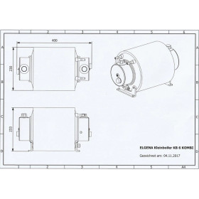 Chauffe-eau Elgena KB 6 combiné | 12 V et 230 V - 6 L pour van, camping-car et bateau | combiné 2 alimentations
