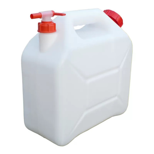 Jerrican d'eau rigide 20L TRIGANO | Jerrican rigide pour eau potable | Vue robinet haut