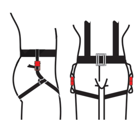 Installation double sous-cutale | Sous-cutale Lalizas pour gilet de sauvetage | Accessoire gilet de sauvetage