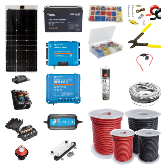 EM / VICTRON Kit installation électrique | autonomie 2 jours | Van aménagé - contenu du kit