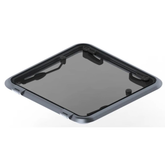 Panneau de pont Altus rectangle Vetus - ouverture cadre aluminium pour bateau moteur et voilier | fermé