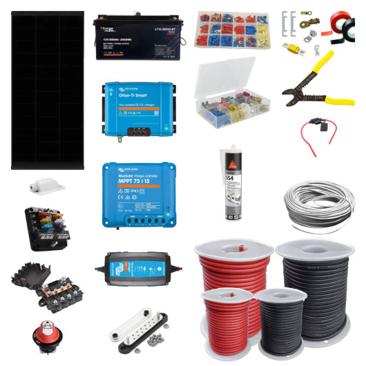 EM / VICTRON Kit installation électrique | autonomie 4 jours contenu du pack