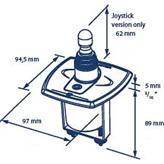 Panneau de commande alu à joystick VETUS - Accessoires propulseur d'étrave bateau - H2R Equipements.