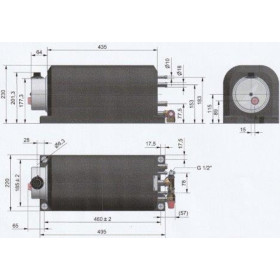 ELGENA Nautic-Compact | Type ME | 10 L | 12V Chauffe-eau Elgena Nautic-Compact ME 10L | boiler 12V-200-W avec échangeur camping-car, bateau et van