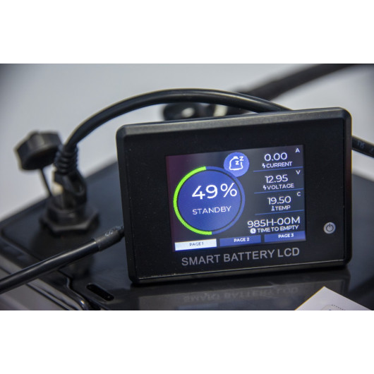 Afficheur déporté Remote BM-LT Énergie mobile connecté sur batterie en mode veille.