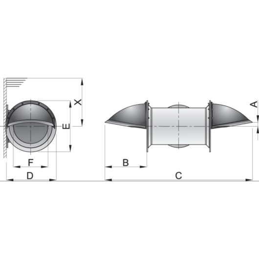 Déflecteur extension de tunnel de propulseur arrière Vetus | Accessoire propulseur de poupe de bateau