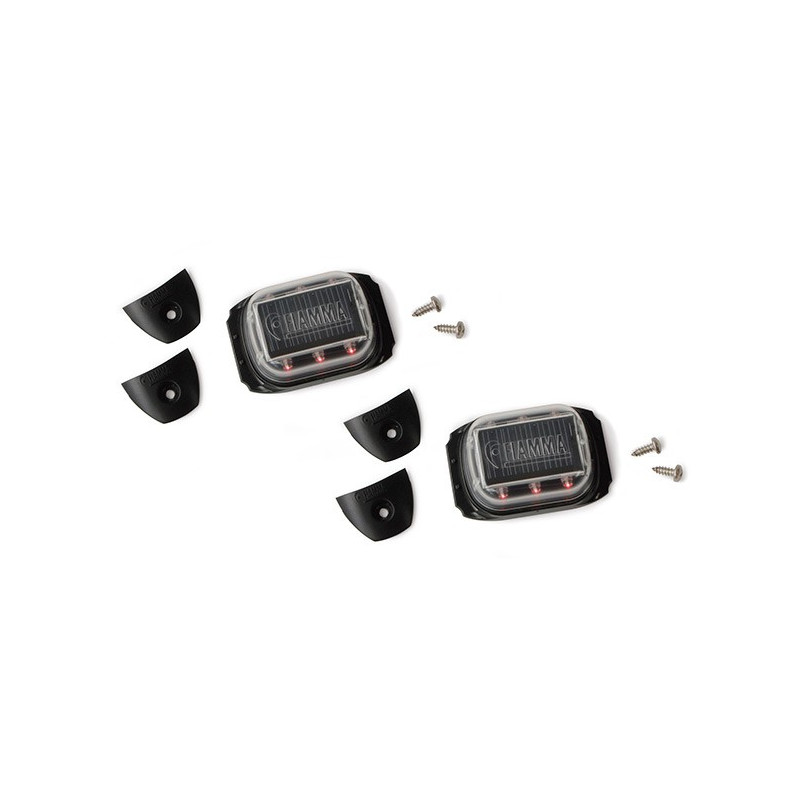 4 Feux D'avertissement Solaires WASAGA - LED étanches, Flash Automatique, Pour Vélo Ou Moto