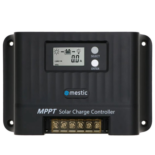 Puissant régulateur de charge solaire pou batterie, MESTIC MSC-4020 : vu écran LCD
