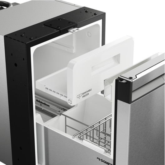 DOMETIC NRXD 50S, Réfrigérateur à tiroir pour bateau et van vue rapprochée, compartiment freezer