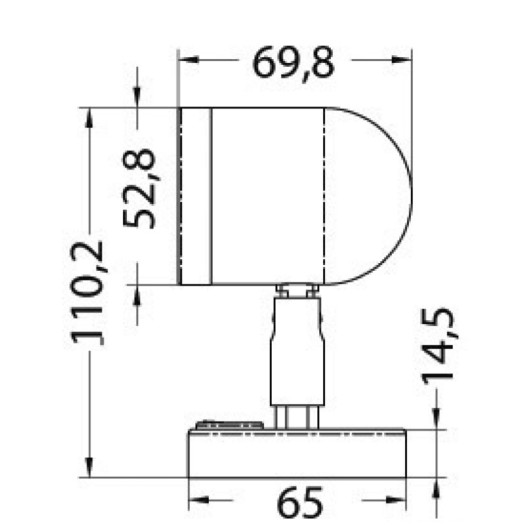 Applique à led laiton Osculati éclairage orientable pour bateau de plaisance ou fourgon aménagé | dimensions