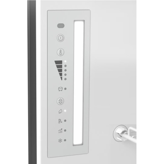 DOMETIC NRX 50E | Version économique, 12/24 V pour bateau et van aménagé, Vu tableau de commande et éclairage LED