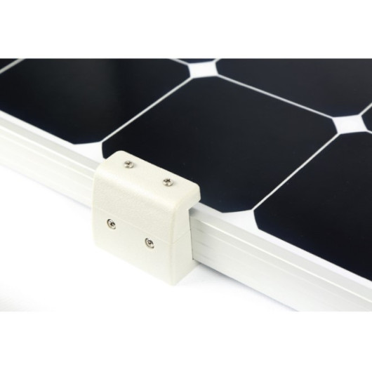 Kit cornières universel pour panneau solaire | Fixation robuste pour camping-car, bateau et van | T central blanc