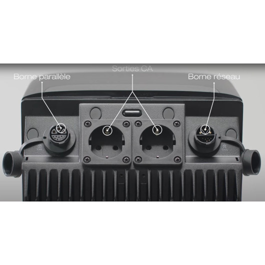 ECOFLOW Stream AC PRO | 1920 Wh: Vu connexions élèctrique.