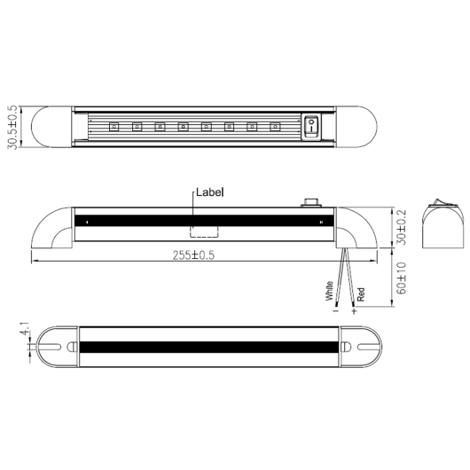 Réglette LED orientable Turnstripe Osculati |Accessoire bateau & camping-car, réglette type néon LED