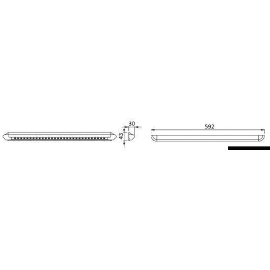 Rail plafonnier LED étanche Labcraft | rail LED étanche 12/24 V pour bateau, van et camping-car