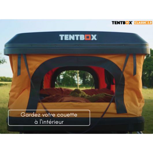 Tente de toit pour 2 personnes Classic 2.0 de TentBox | Road trip en voiture, SUV et 4x4 | H2R Equipements