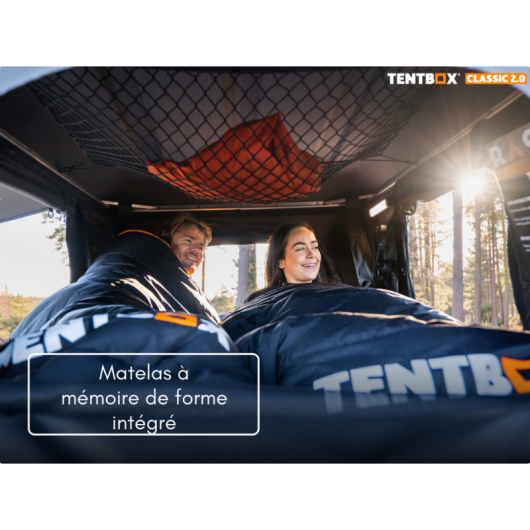 Tente de toit pour 2 personnes Classic 2.0 de TentBox | Road trip en voiture, SUV et 4x4 | H2R Equipements