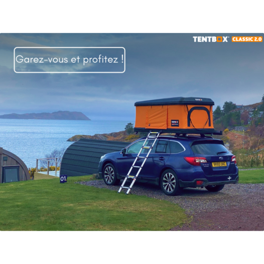 Tente de toit pour 2 personnes Classic 2.0 de TentBox | Road trip en voiture, SUV et 4x4 | H2R Equipements