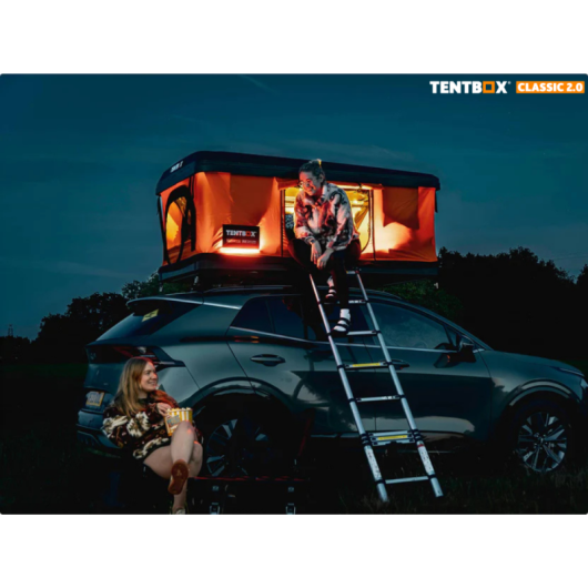 Tente de toit pour 2 personnes Classic 2.0 de TentBox | Road trip en voiture, SUV et 4x4 | H2R Equipements