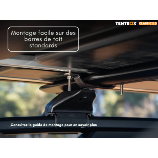 Tente de toit pour 2 personnes Classic 2.0 de TentBox | Road trip en voiture, SUV et 4x4 | H2R Equipements