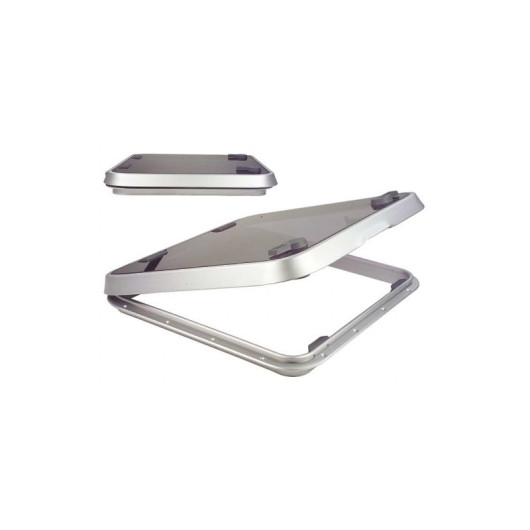 Panneau de pont Ocean profilé avec rebord Lewmar pour bateau | Hublot & panneau de pont | Ouvert / Fermé