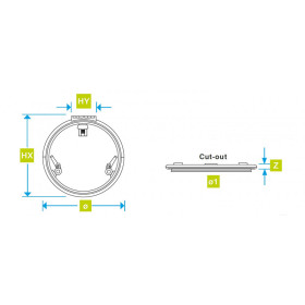 Panneau de pont rond Lewmar Low Profil | Hublot & panneau de pont de grande qualité pour bateau