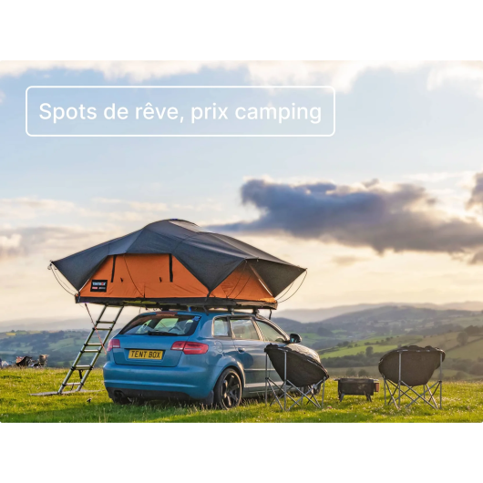 Tente de toit familiale pour 4 personnes Lite XL de TentBox | Road trip en voiture | H2R Equipements