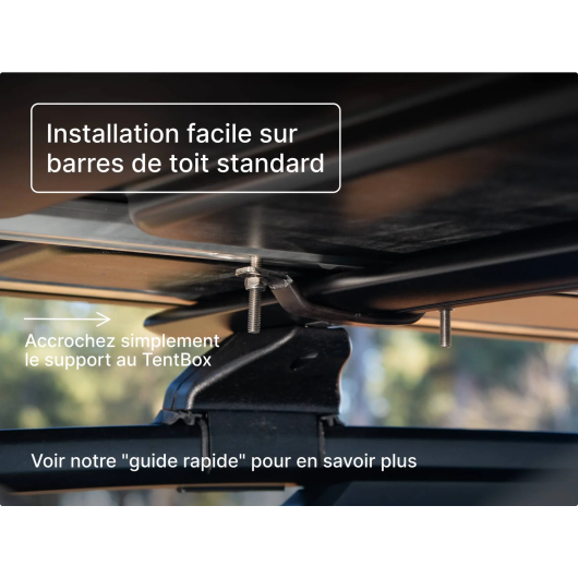 Tente de toit familiale pour 4 personnes Lite XL de TentBox | Road trip en voiture | H2R Equipements