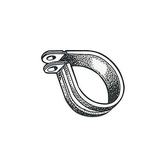 Collier de fixation inox ø 8 à 65 mm Osculati | Pour tuyaux et équipements tubulaires en van, bateau ou camping-car | schéma