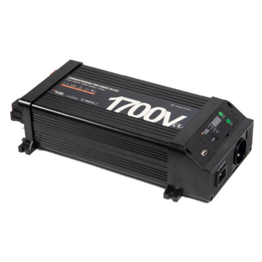 Convertisseur sinusoïdal DC-AC PS-RT 1700 VA Energie Mobile | 12 V avec relais transfert, ignition et écran déportable