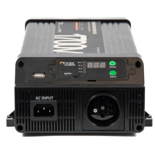 Convertisseur sinusoïdal DC-AC PS-RT 1700 VA Energie Mobile | 12/230 V avec relais transfert et inition | connexion 230 V ac