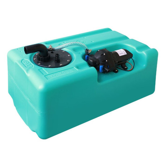 Pack réservoir + pompe 12V Can-SB | Kit eau potable prêt à l’emploi pour van, bateau et camping-car | pompe 12 L