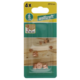 Centreur pour cheville ø8 mm Wolfcraft (lot de 4) | Fabrication bois pour van, camping-car, bateau